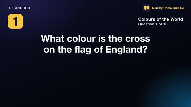 A quiz question on a pub TV, with the quiz company's name in the corner